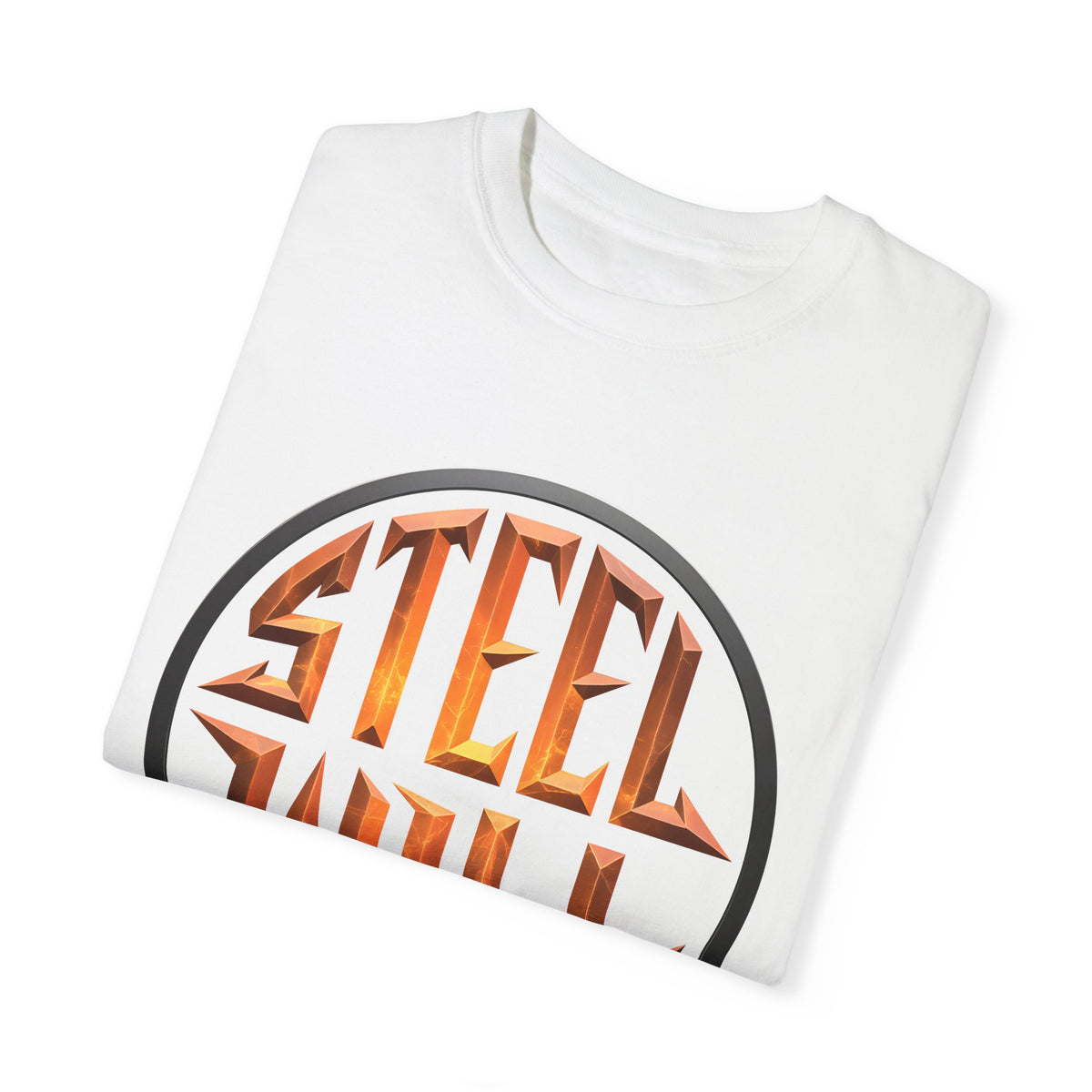 Unisex Garment-Dyed T-Shirt with 'Steel Will' Graphic - Casual Wear for Strength Enthusiasts